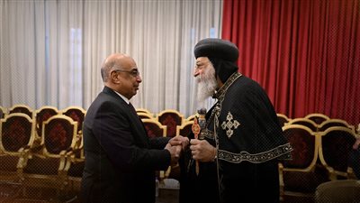 وزير العدل يزور الكاتدرائية المرقسية للتهنئة بعيد الميلاد المجيد ​